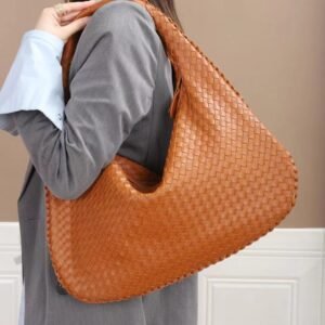 PU Woven Shoulder Bag