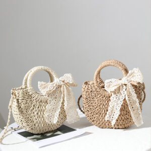 Straw mini handbag Crossbody