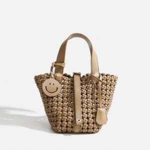 PU Chinese Knot Bucket Handbag